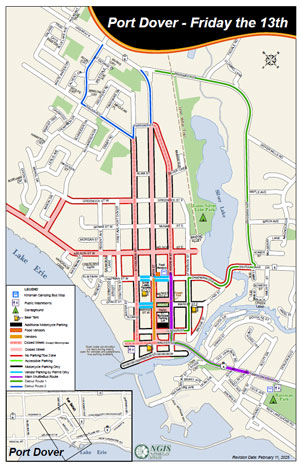 Port Dover Friday the 13th Map