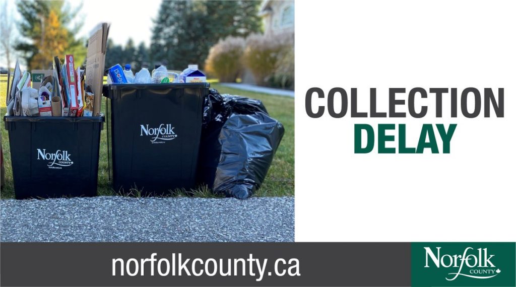 Waste collection delay due to weather Norfolk County