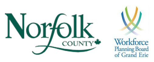 Norfolk County and Workforce Planning Board of Grand Erie logos