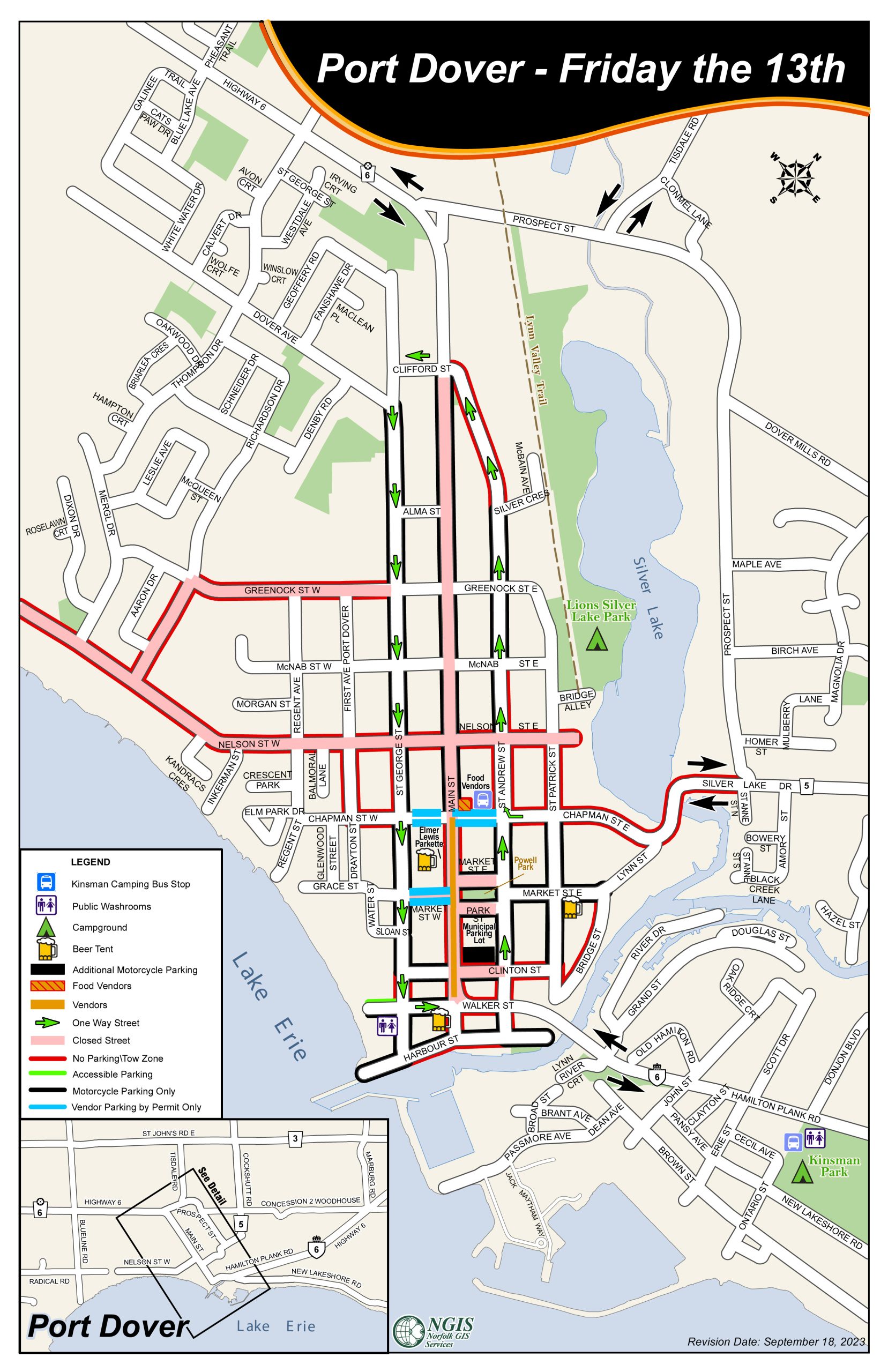 Port Dover Friday the 13th Map