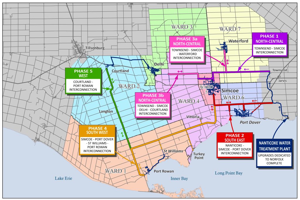 Map of Phase 5: Port Rowan-Courtland