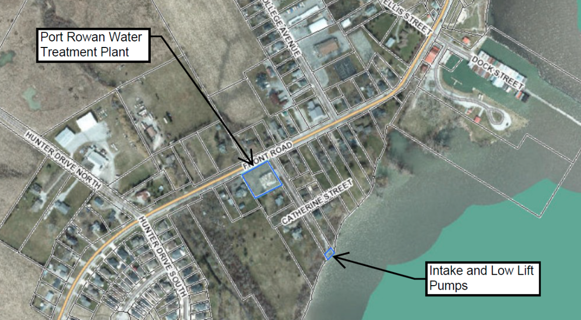 Figure 1: Port Rowan Water Treatment Plant and Intake Work Area Location