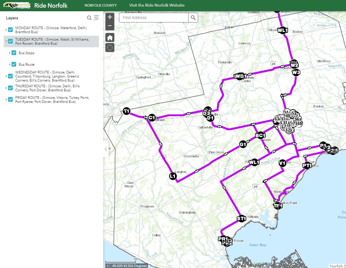 Ride Norfolk interactive maps now available online Norfolk County